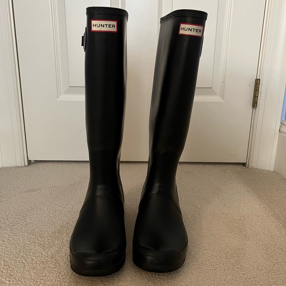 Size 10 Tall Black Hunter Rain Boots